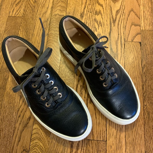 Nisolo Shoes - Black leather Sneakers